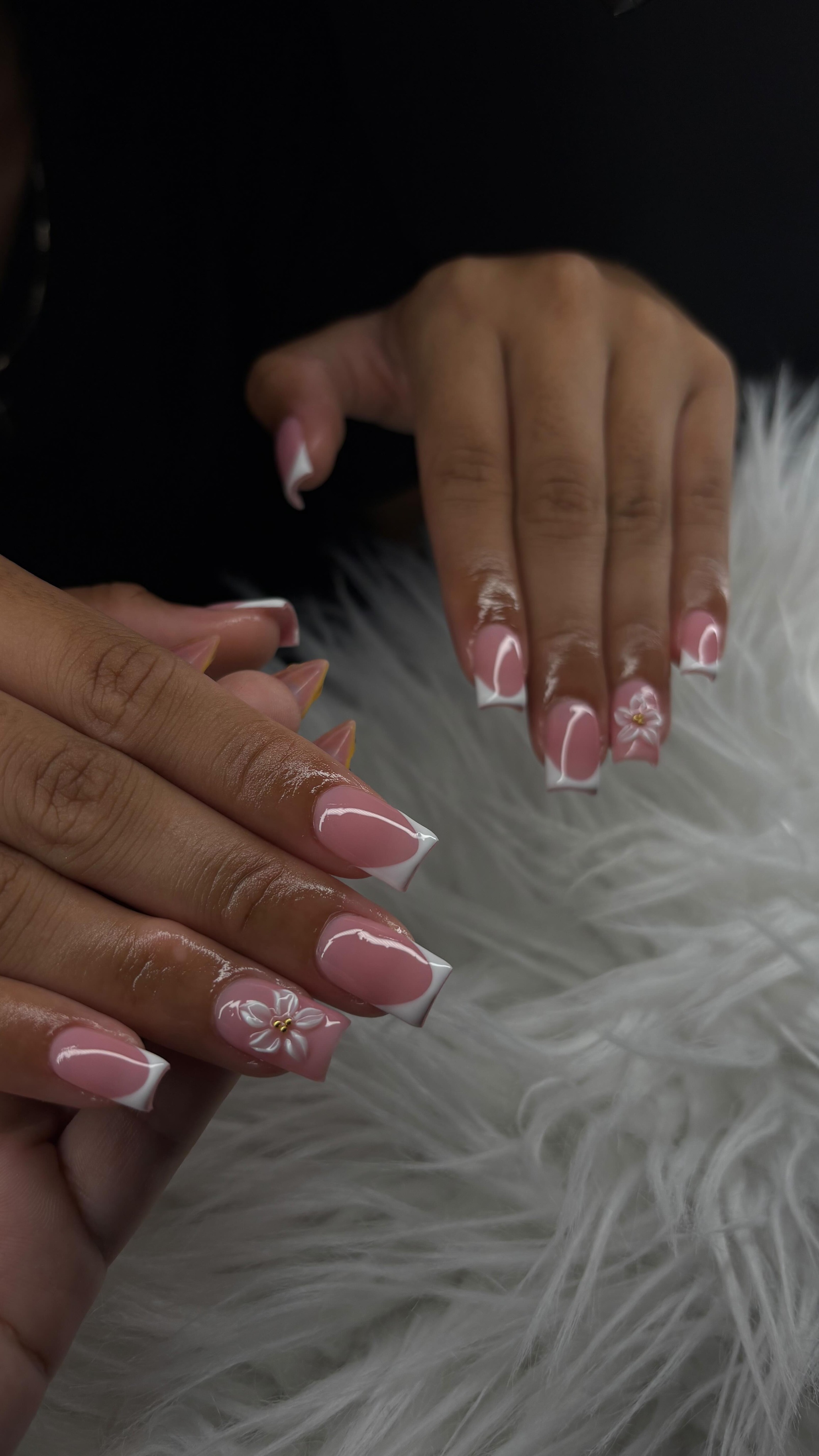 French rose blanc fleur 3D blanche